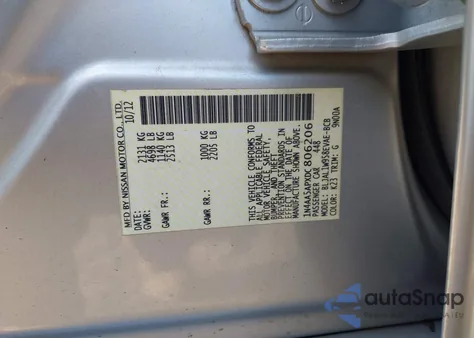 2013 Nissan Maxima 3.5 Sv z USA, uszkodzony, nr VIN 1N4AA5APXDC806206